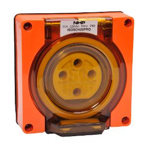 ISO SOCKET OUTLET 3PH 4 ROUND PINS 20A ISO SOCKET OUTLET 3PH 4 ROUND PINS 20A