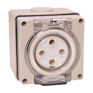 ISO SOCKET OUTLET 3PH 4 ROUND PINS 32A ISO SOCKET OUTLET 3PH 4 ROUND PINS 32A