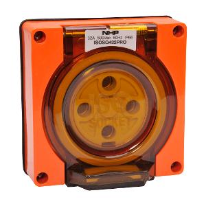 ISO SOCKET OUTLET 3PH 4 ROUND PINS 32A ISO SOCKET OUTLET 3PH 4 ROUND PINS 32A