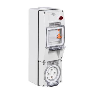 ISO SKT OUTLET RCD PROT 3PH 4R PINS 32A ISO SKT OUTLET RCD PROT 3PH 4R PINS 32A