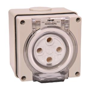 ISO SOCKET OUTLET 3PH 4 ROUND PINS 50A ISO SOCKET OUTLET 3PH 4 ROUND PINS 50A