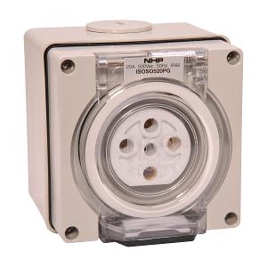 ISO SOCKET OUTLET 3PH 5 ROUND PINS 20A ISO SOCKET OUTLET 3PH 5 ROUND PINS 20A
