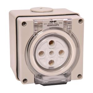 ISO SOCKET OUTLET 3PH 5 ROUND PINS 32A ISO SOCKET OUTLET 3PH 5 ROUND PINS 32A