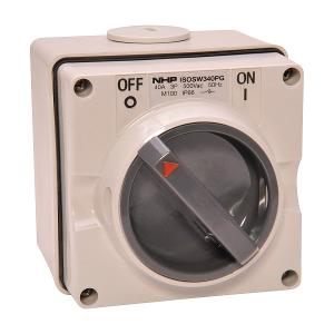 ISO SWITCH 3PH 3 POLE 40A 63MM BASE GREY ISO SWITCH 3PH 3 POLE 40A 63MM BASE GREY