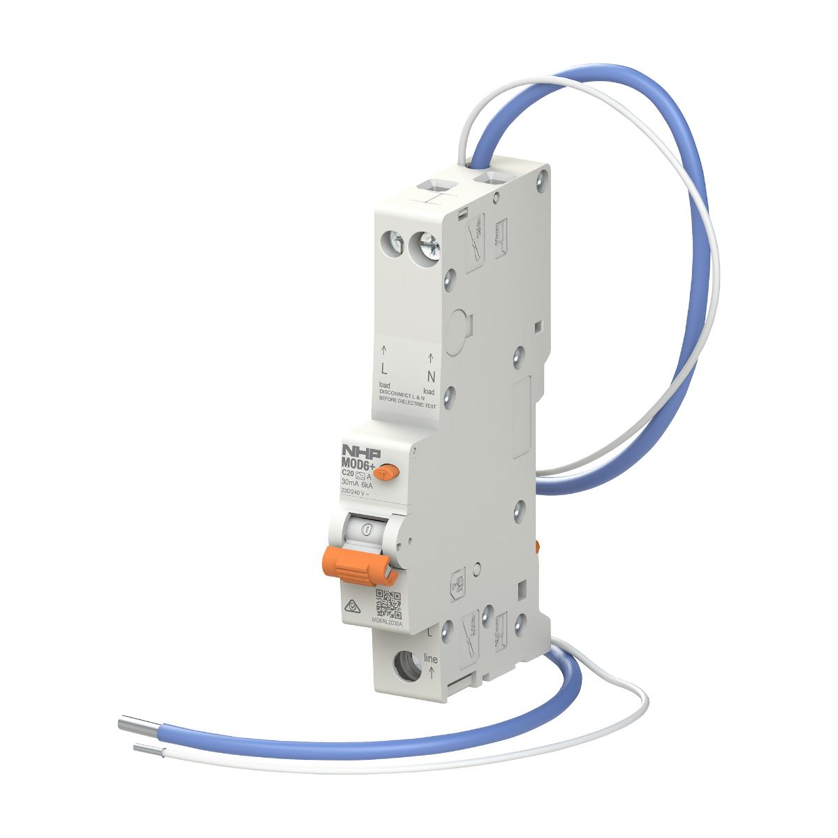 RCBO MOD6+ 1P+N 6A 6KA 30MA 1 MODULE