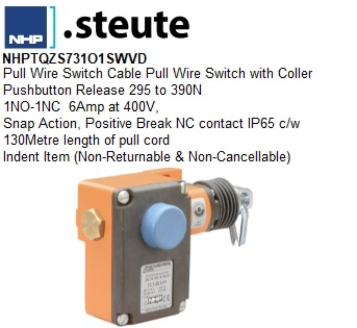 PULLWIRE SW 130M 1NO/1NC 295-390N M16