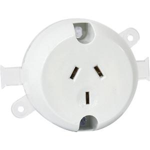 PLUG BASE SURFACE SOCKET 10A 3 PIN 240V