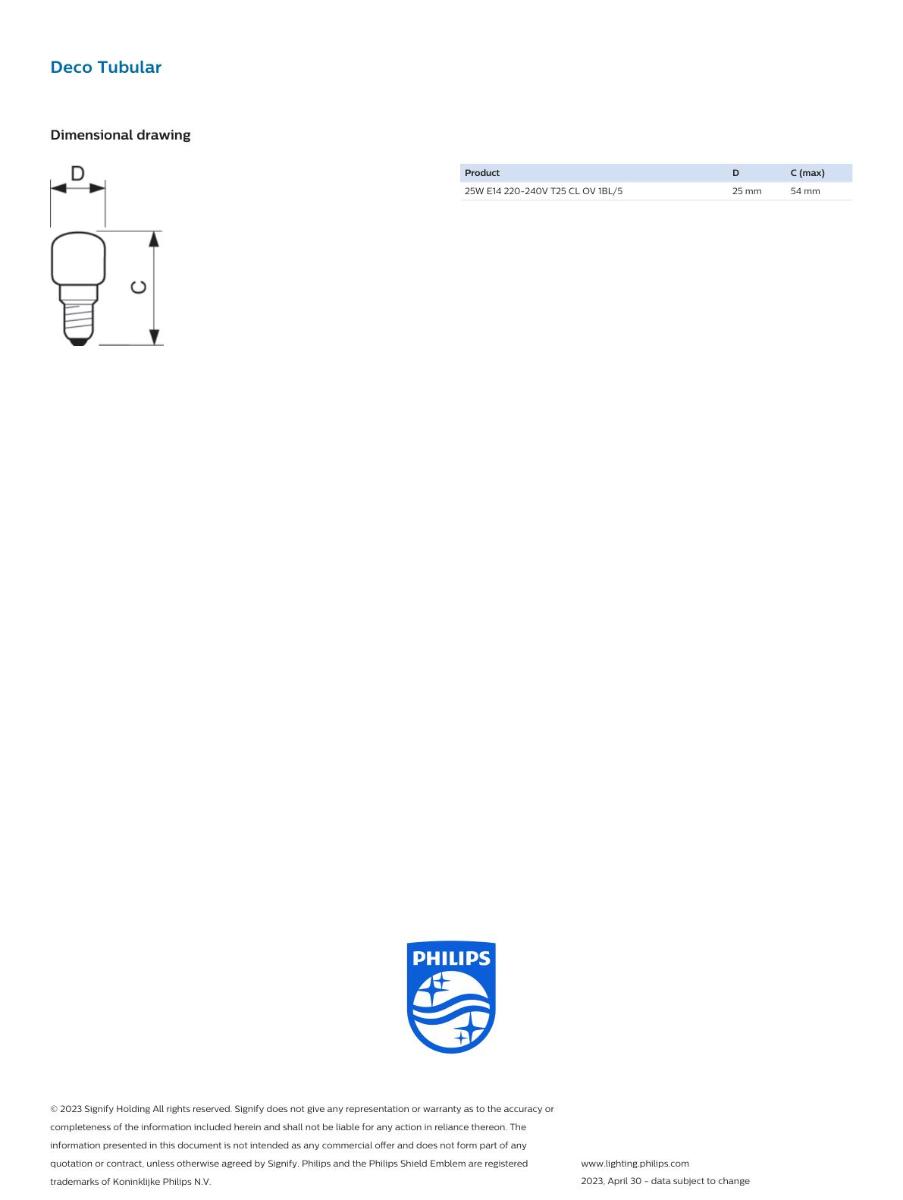 OVEN PILOT LAMP 25W SES E14 240V T22 CLR