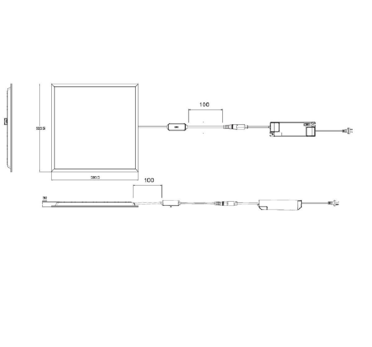 LED PANEL ECO GEN3 25/34W CCT 600X600