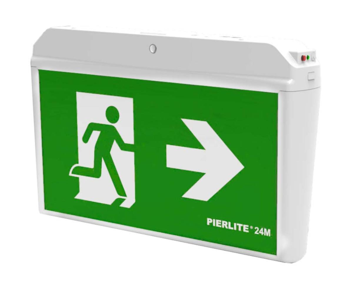 LED EMERG EXIT STINGRAY GEN 3 WHITE 24M