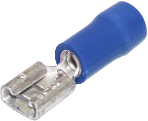 INSUL QC RECEPT D/G BLUE 6.4X0.8MM 100PK