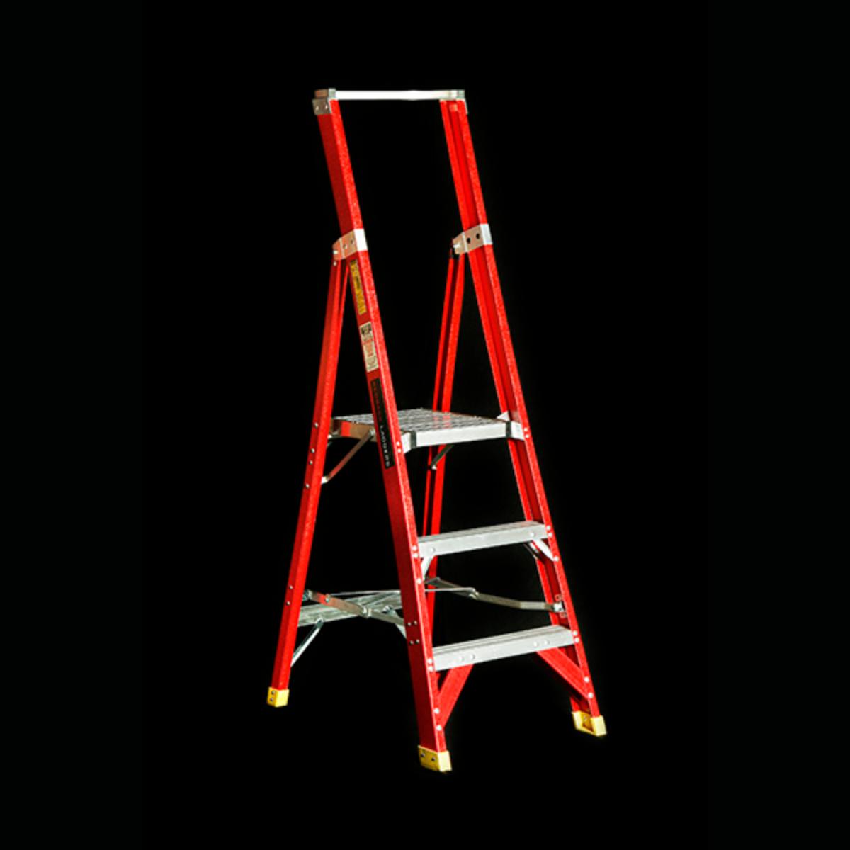 FIBREGLASS HD PLATFORM LADDER 0.9M