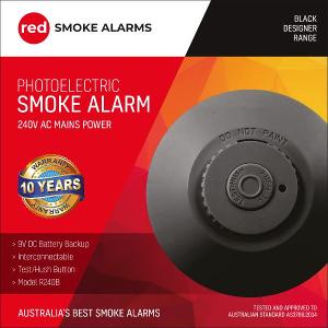 240V SMOKE ALARM WITH 9V BATTERY BACKUP