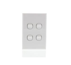 LIGHT SWITCH 4 GANG 16A VERTICAL WHITE