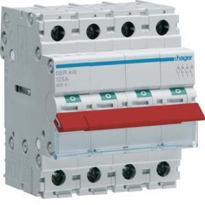 MAIN SWITCH 4P 63A RED TOGGLE 4 MODULE MAIN SWITCH 4P 63A RED TOGGLE 4 MODULE