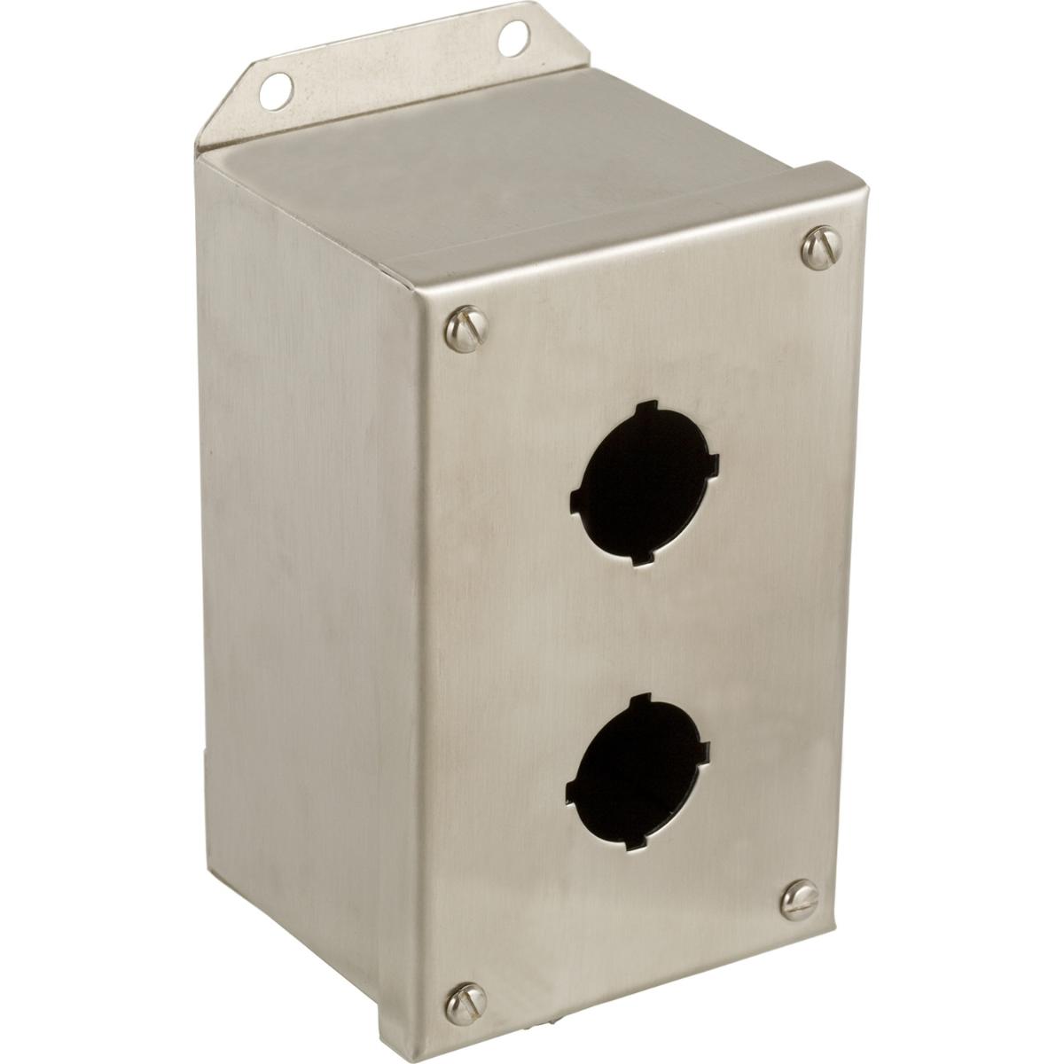 2HOLE EMPTY ENCLOSURE 30mm S/STEEL