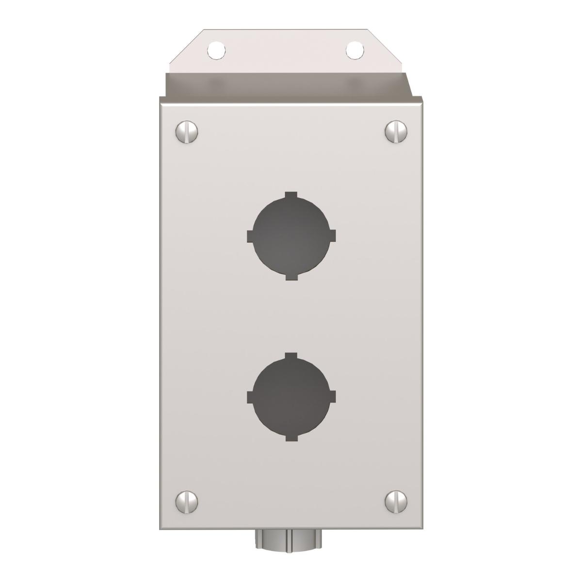 2HOLE EMPTY ENCLOSURE 30mm S/STEEL