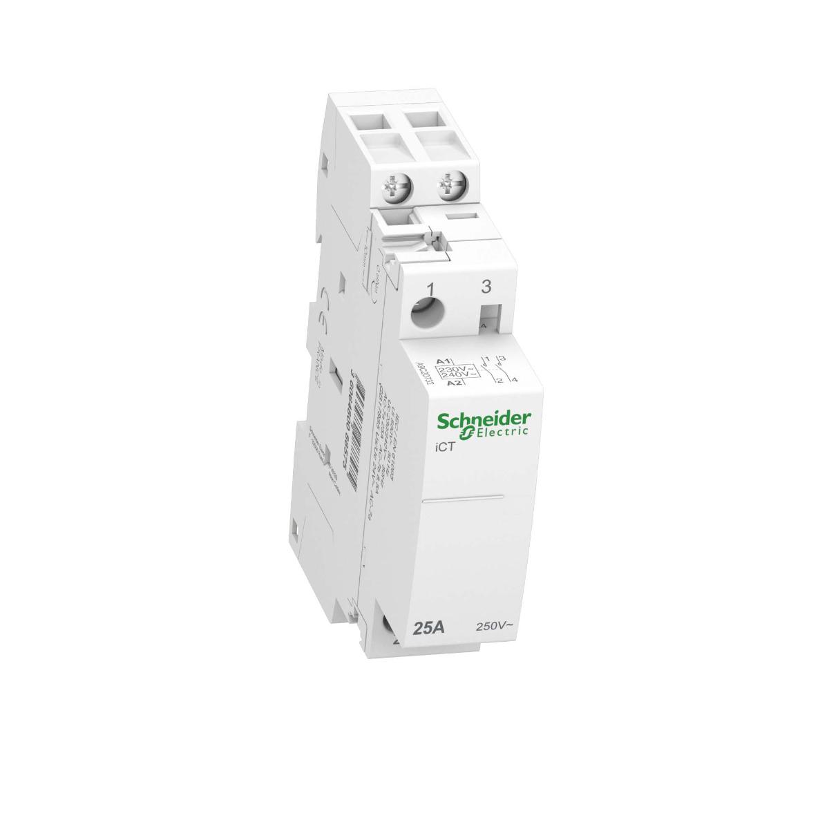 DIN CONTACTOR 2N/O CONTACTS 240VAC 25A