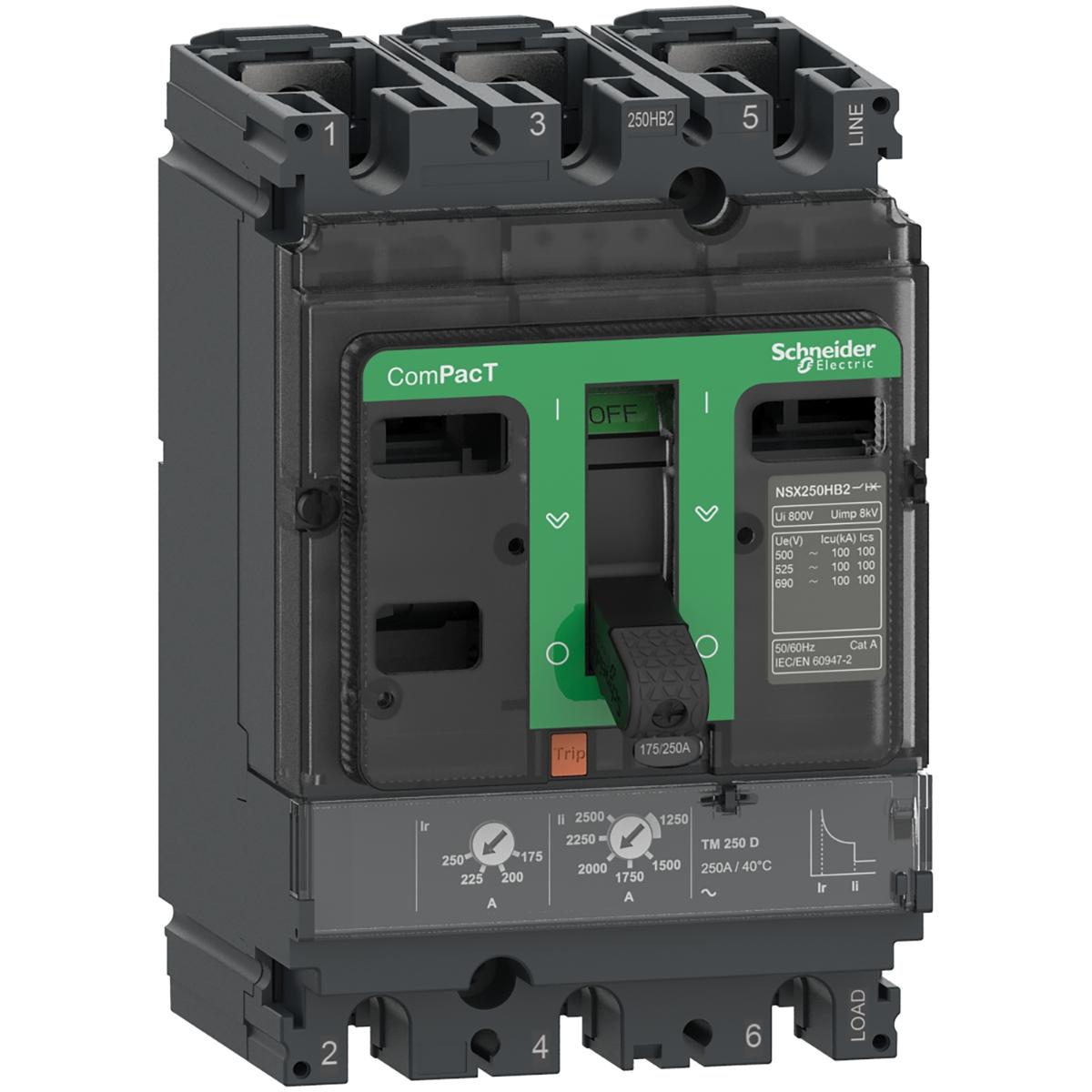 MCCB NSX250N  AC 3P 250A TMD