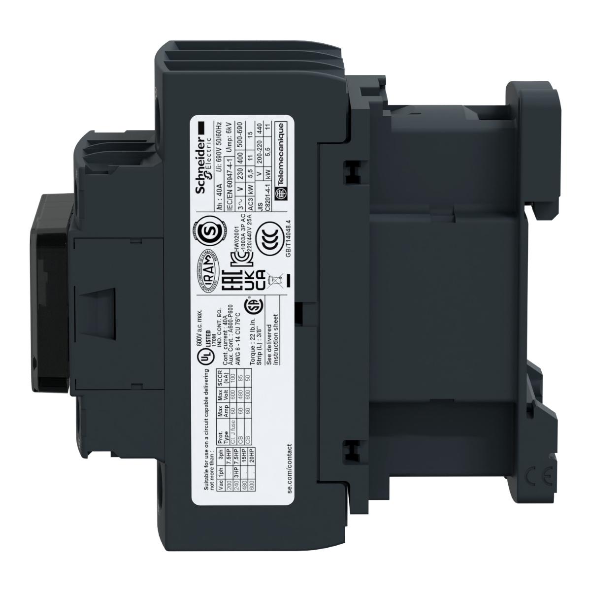 CONTACTOR 3P 32A AC3 15.0KW 24-60VACDC