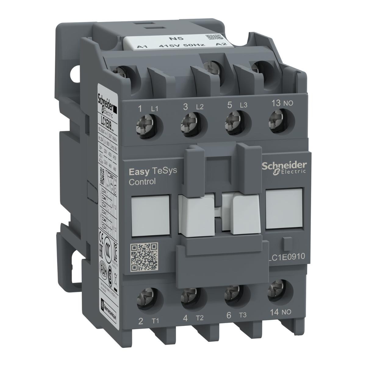 CONTACTOR 3P 4KW 9A AC3 415VAC 1N/O