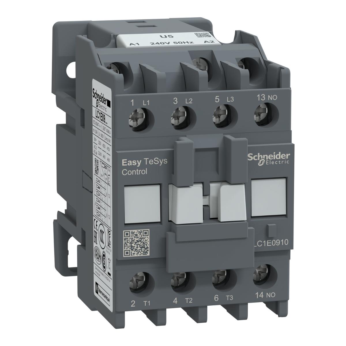 CONTACTOR 3P 4KW 9A AC3 240VAC 1N/O