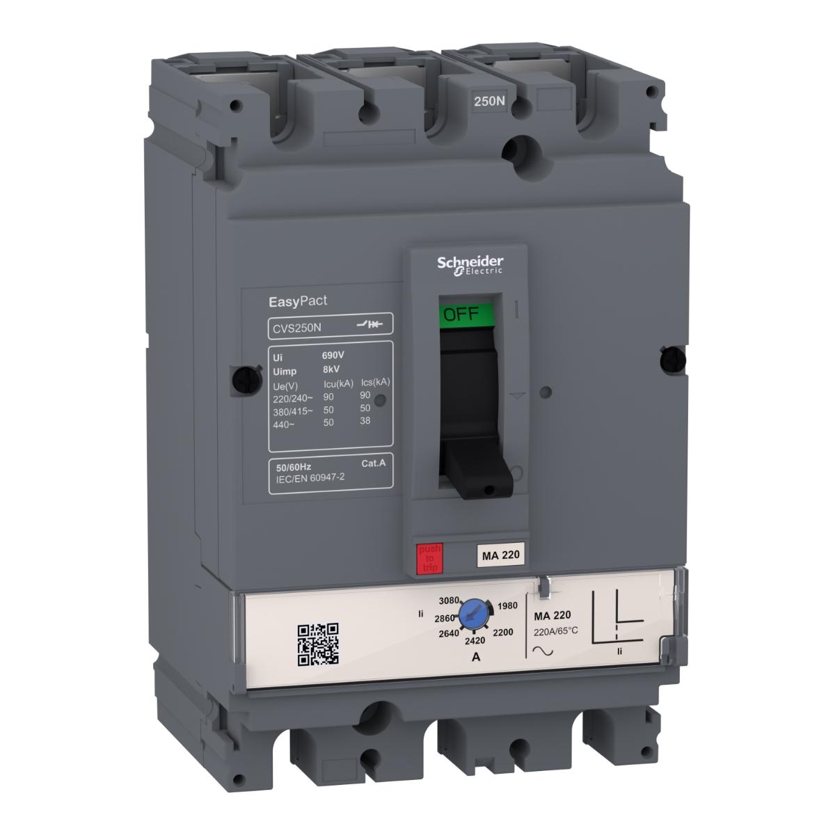 MCCB CVS250F 3 3P 250A TM250D TRIP