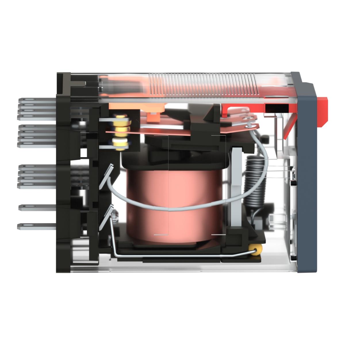 MINI PLUG IN RELAY 4C/O 6A 240VAC + LED