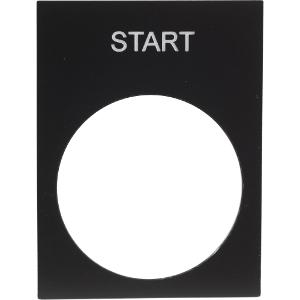 LEGEND PLATE START BLACK 30X40 FOR 22mm