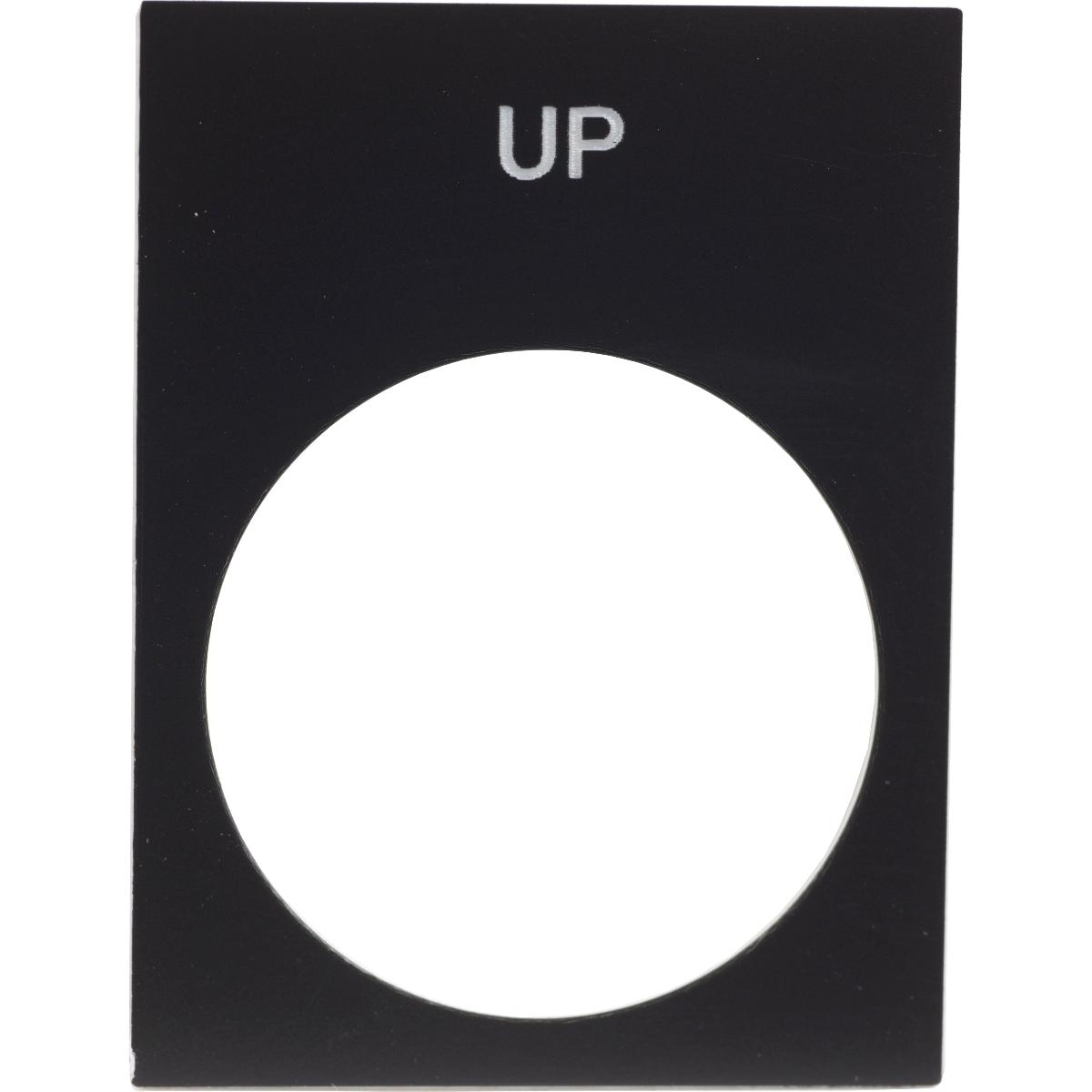 LEGEND PLATE UP BLACK 30X40 FOR 22mm