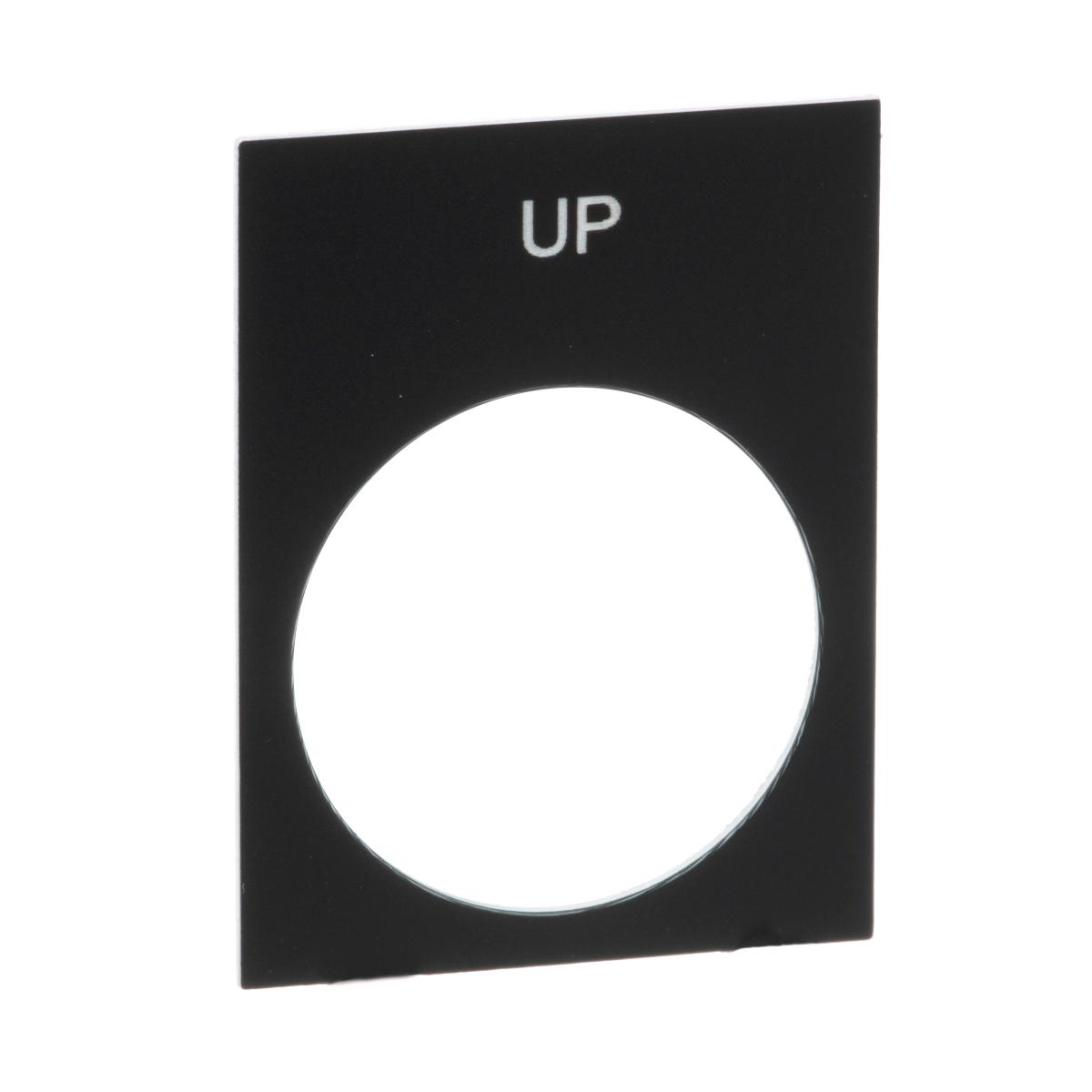 LEGEND PLATE UP BLACK 30X40 FOR 22mm