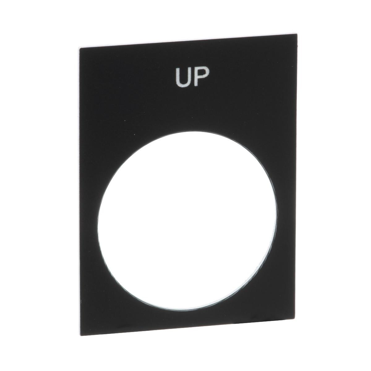 LEGEND PLATE UP BLACK 30X40 FOR 22mm