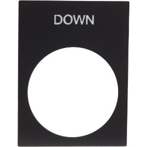 LEGEND PLATE DOWN BLACK 30X40 FOR 22mm