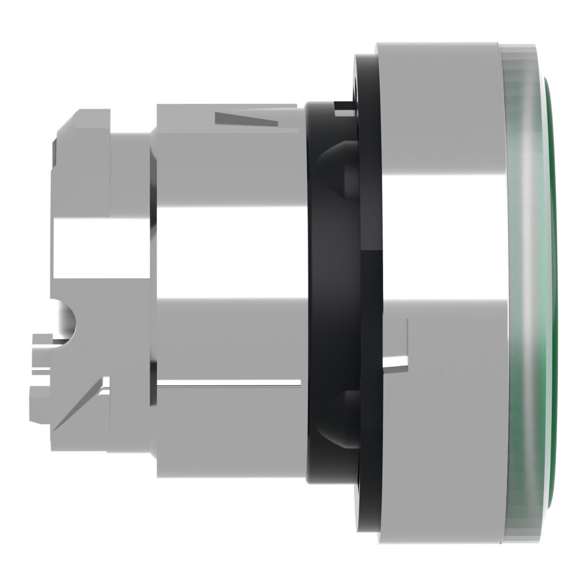 ILLUM P/BUTTON OPER FSH S/R GRN 22mm MTL
