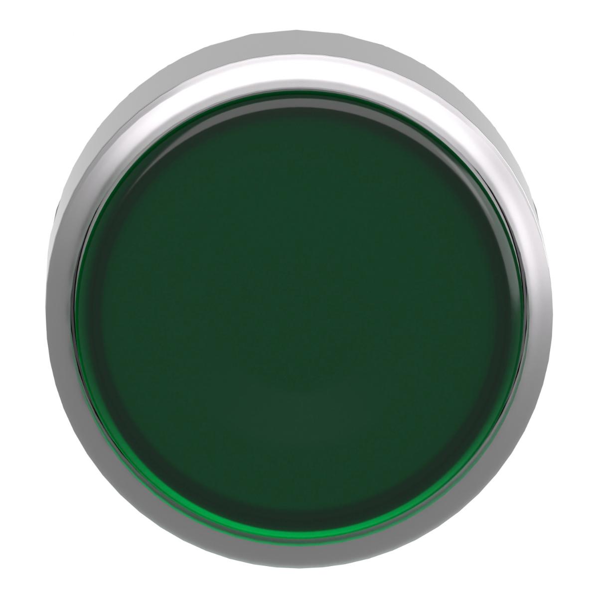 ILLUM P/BUTTON OPER FSH S/R GRN 22mm MTL