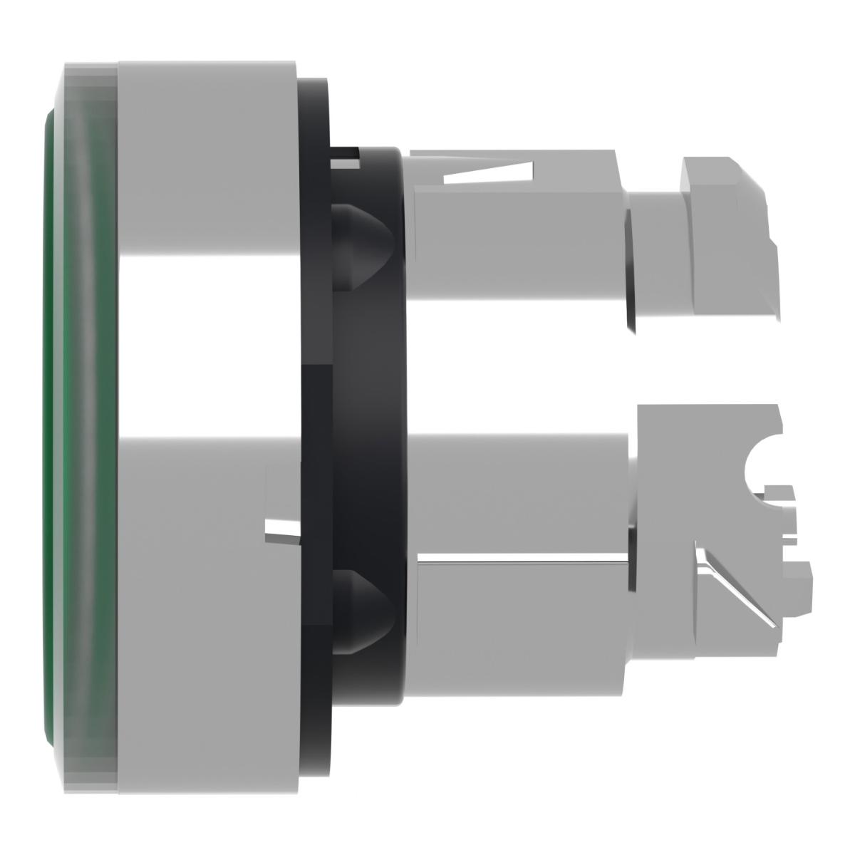 ILLUM P/BUTTON OPER FSH S/R GRN 22mm MTL