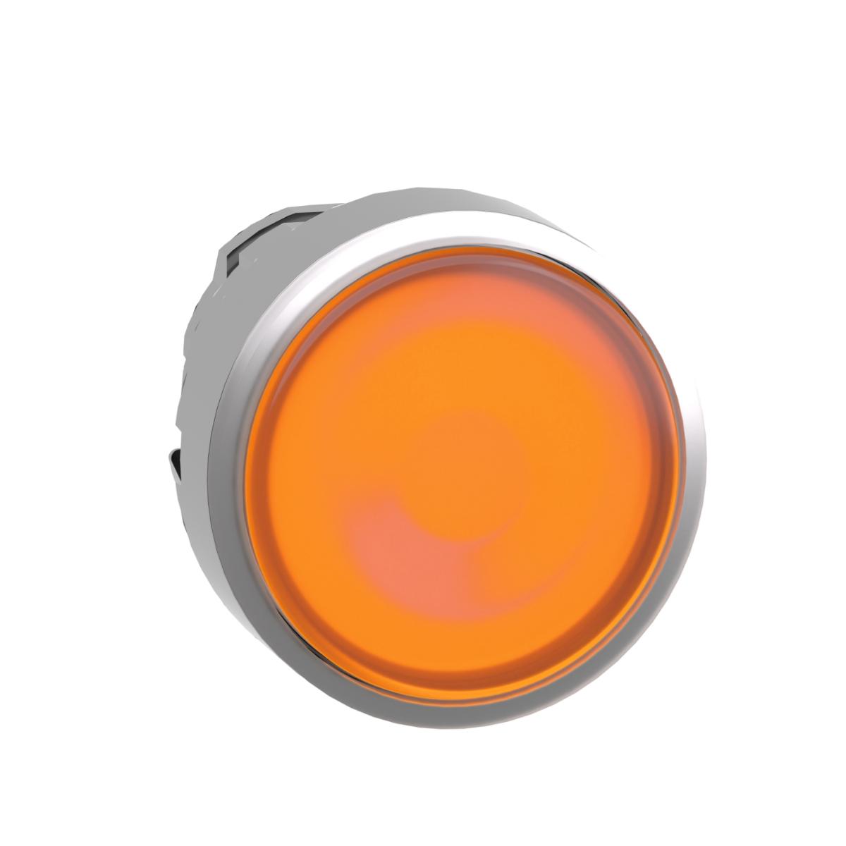 ILLUM P/BUTTON OPER FSH S/R YLW 22mm MTL