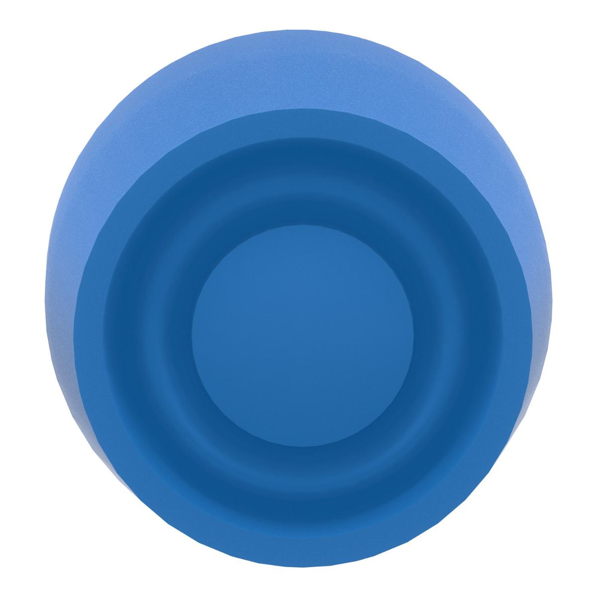 BOOTED P/BUTTON OPER S/R BLUE 22mm MTL