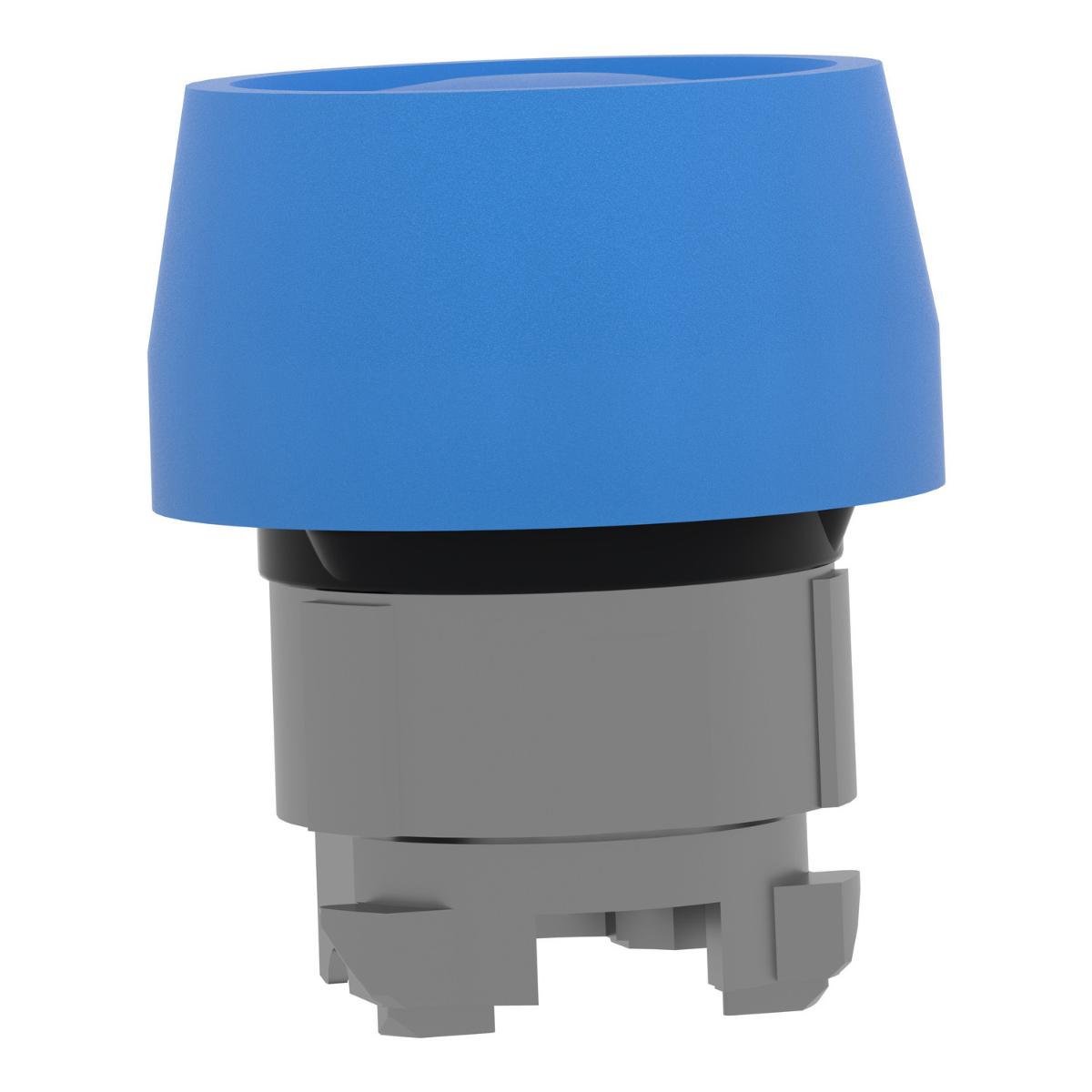 BOOTED P/BUTTON OPER S/R BLUE 22mm MTL