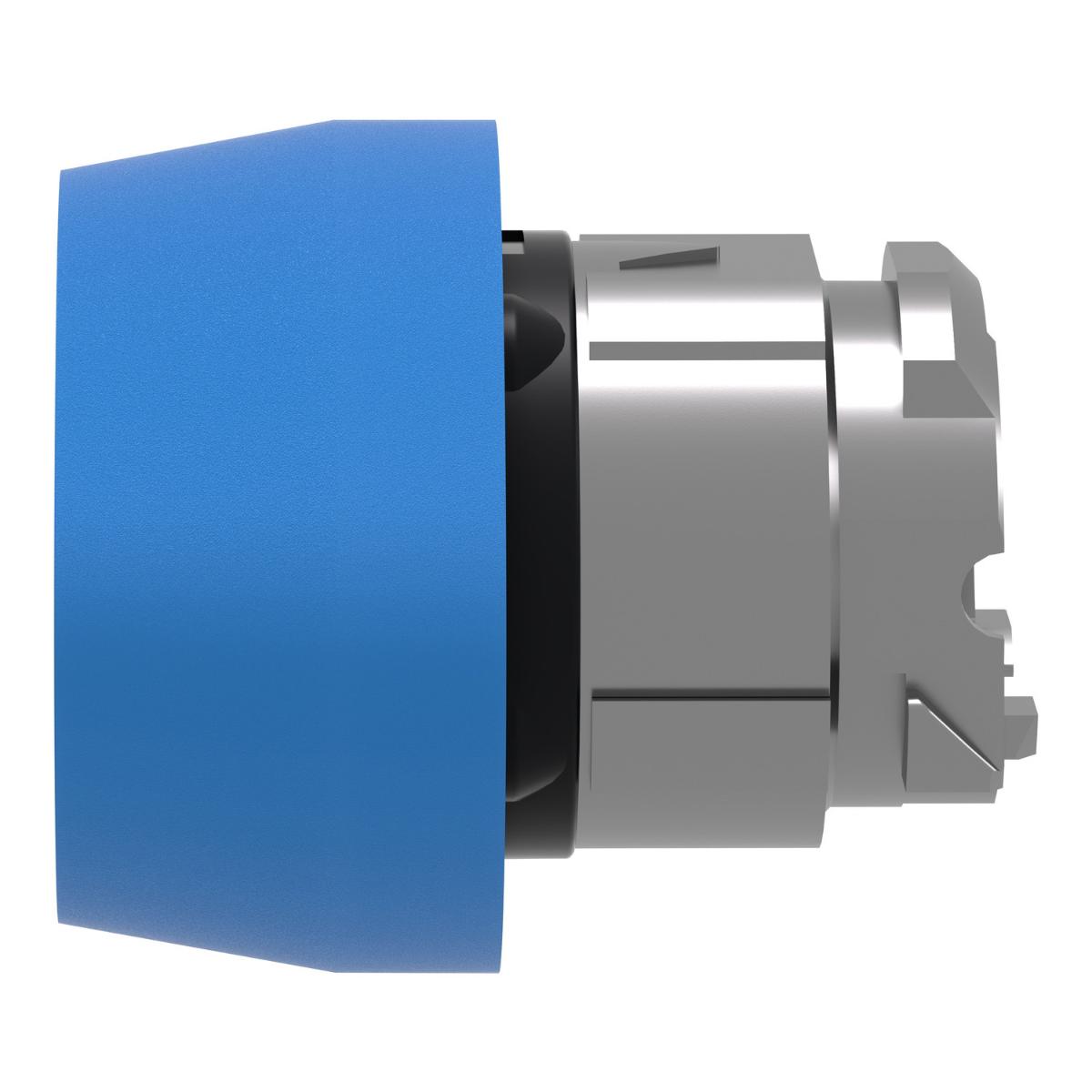 BOOTED P/BUTTON OPER S/R BLUE 22mm MTL