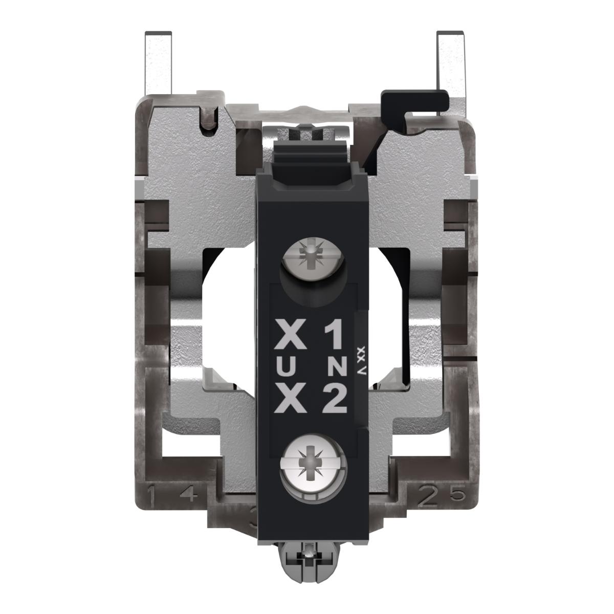 LED MODULE + CONT BLOCK 24/120VAC/DC WHT