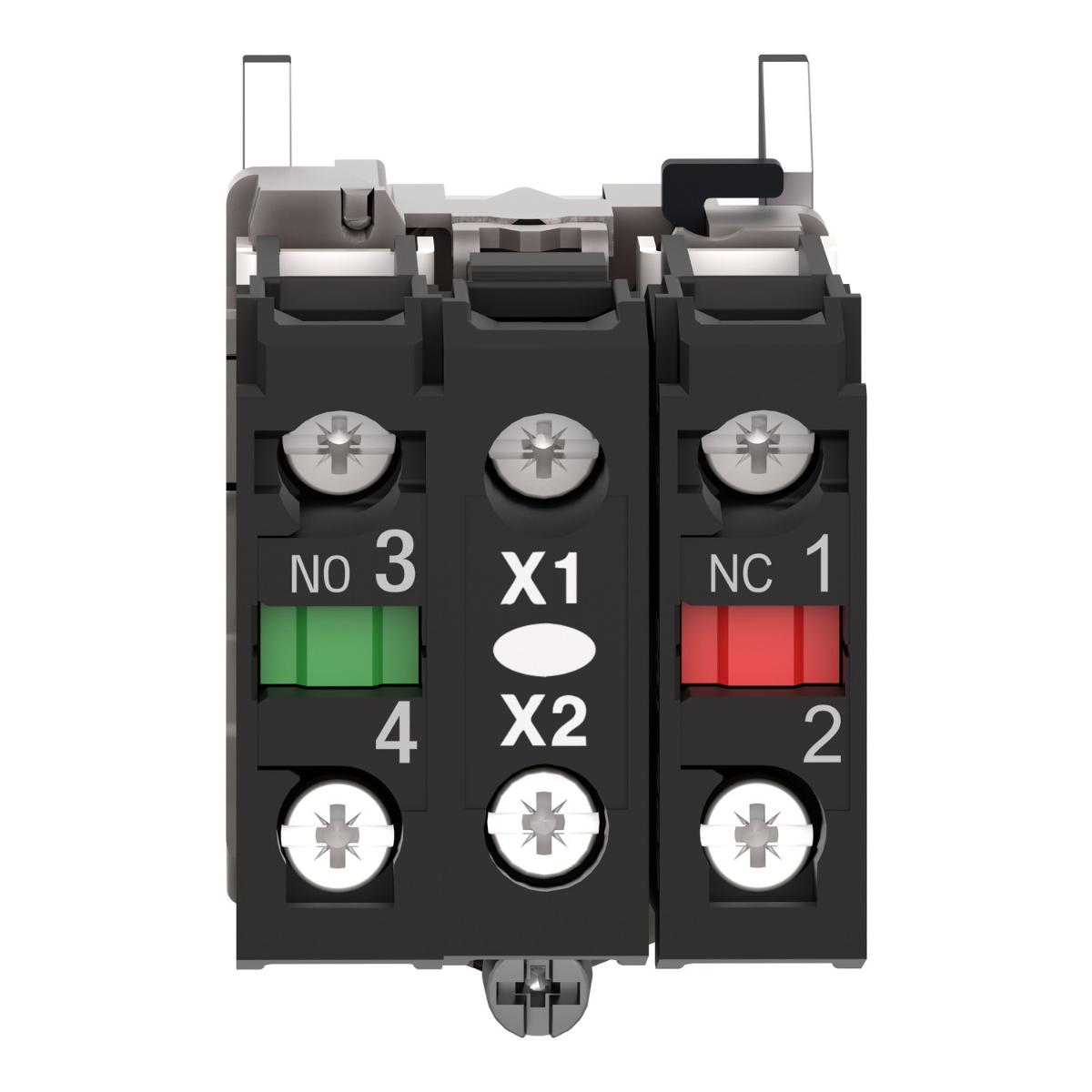 ILLUM P/BUTTON BODY BA9S 250VAC 1NO 1NC