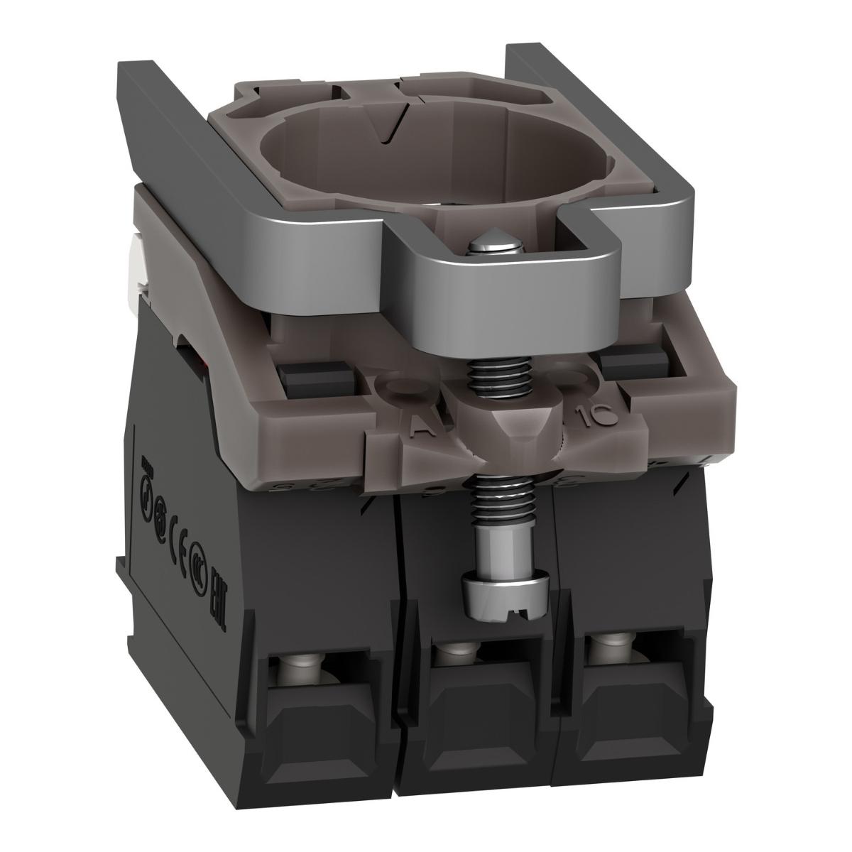 ILLUM P/BUTTON BODY BA9S 250VAC 1NO 1NC