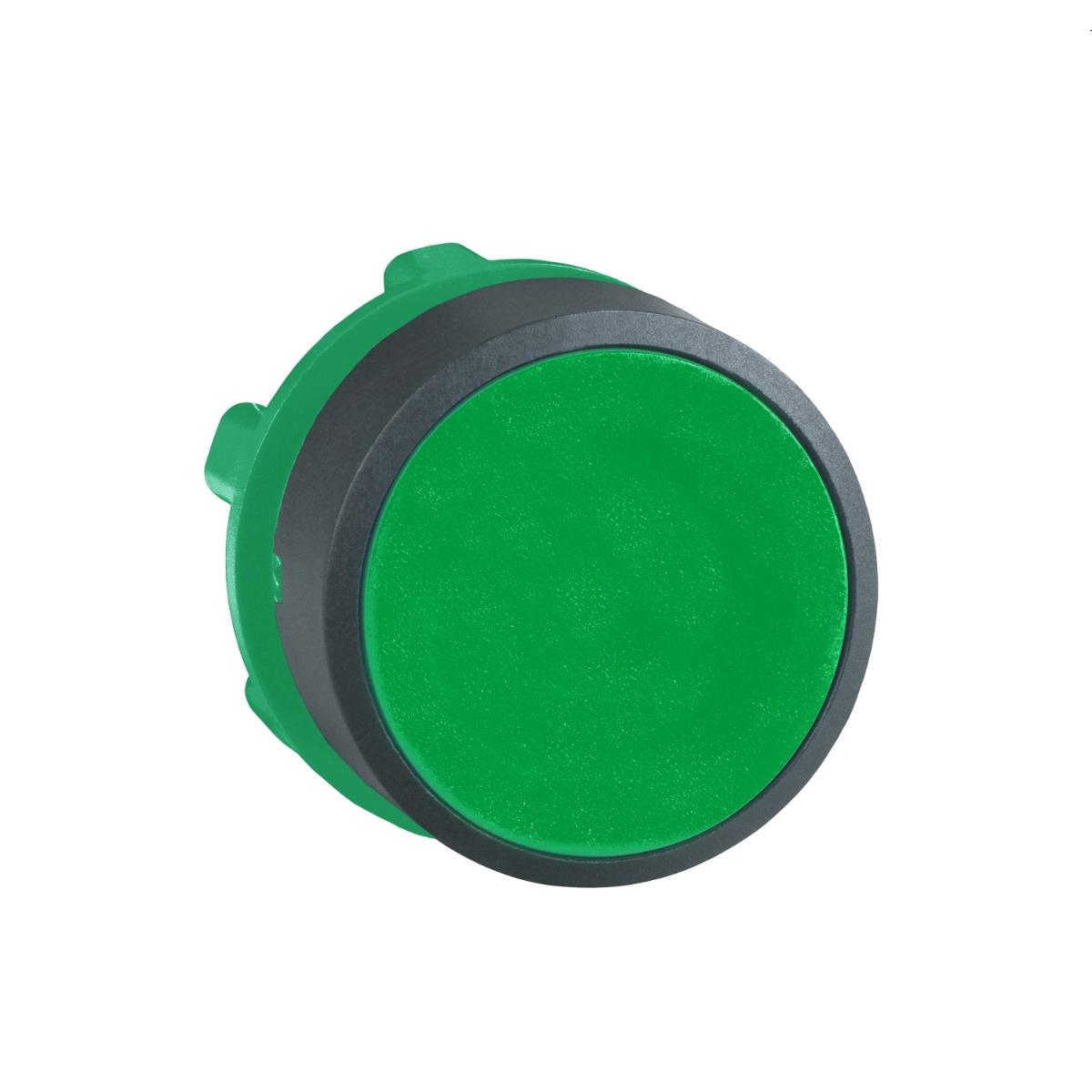 PUSHBUTTON OPER FLUSH S/R GREEN 22mm