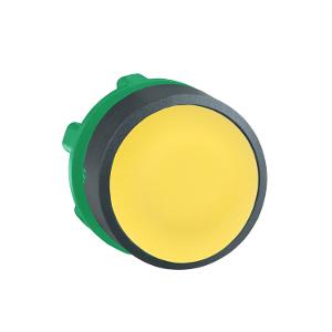 PUSHBUTTON OPER FLUSH S/R YELLOW 22mm