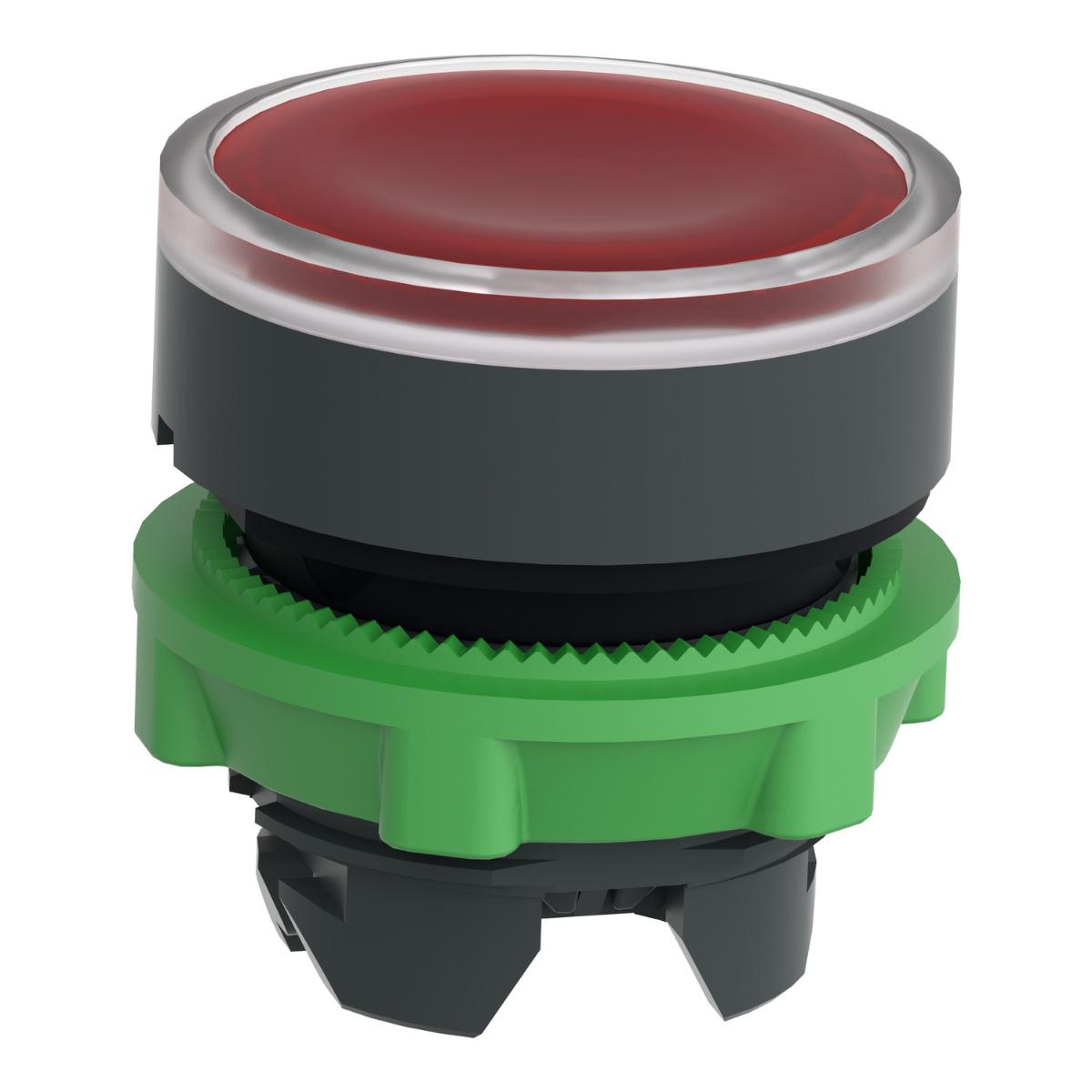 ILLUM P/BUTTON OPER FLUSH BA9S RED 22mm