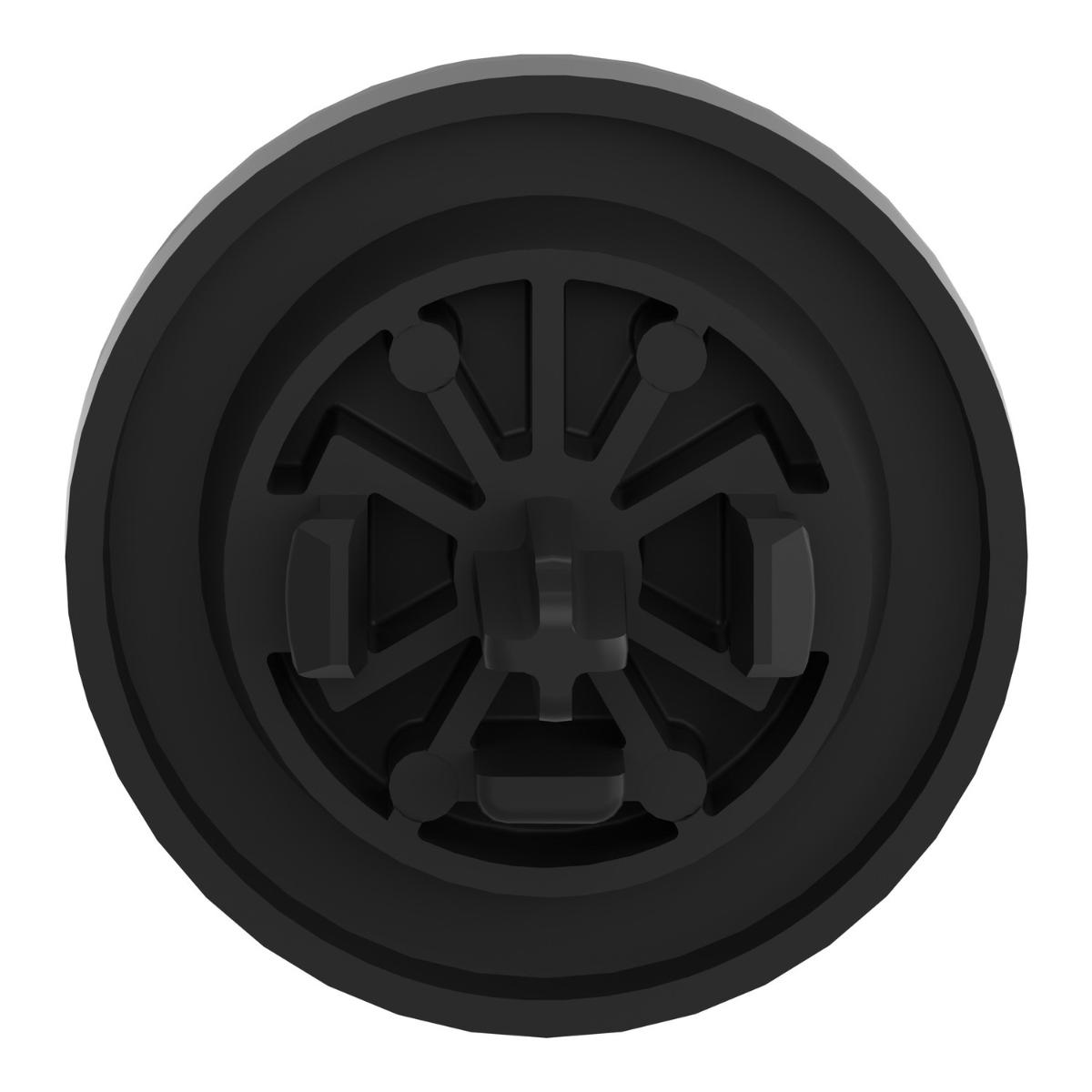 CAP BLACK + WHITE ARROW FOR P/BUTTON