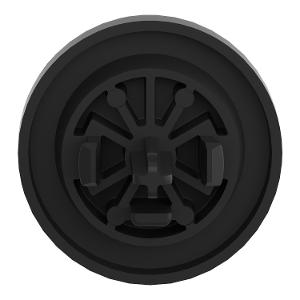 CAP BLACK + WHITE ARROW FOR P/BUTTON CAP BLACK + WHITE ARROW FOR P/BUTTON