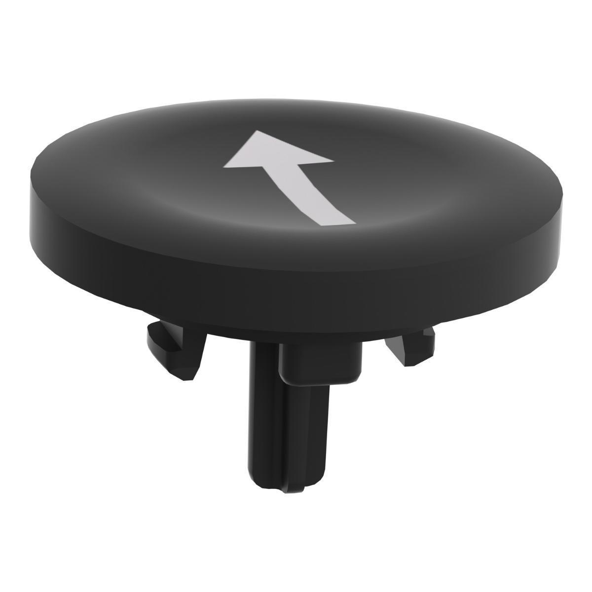 CAP BLACK + WHITE ARROW FOR P/BUTTON