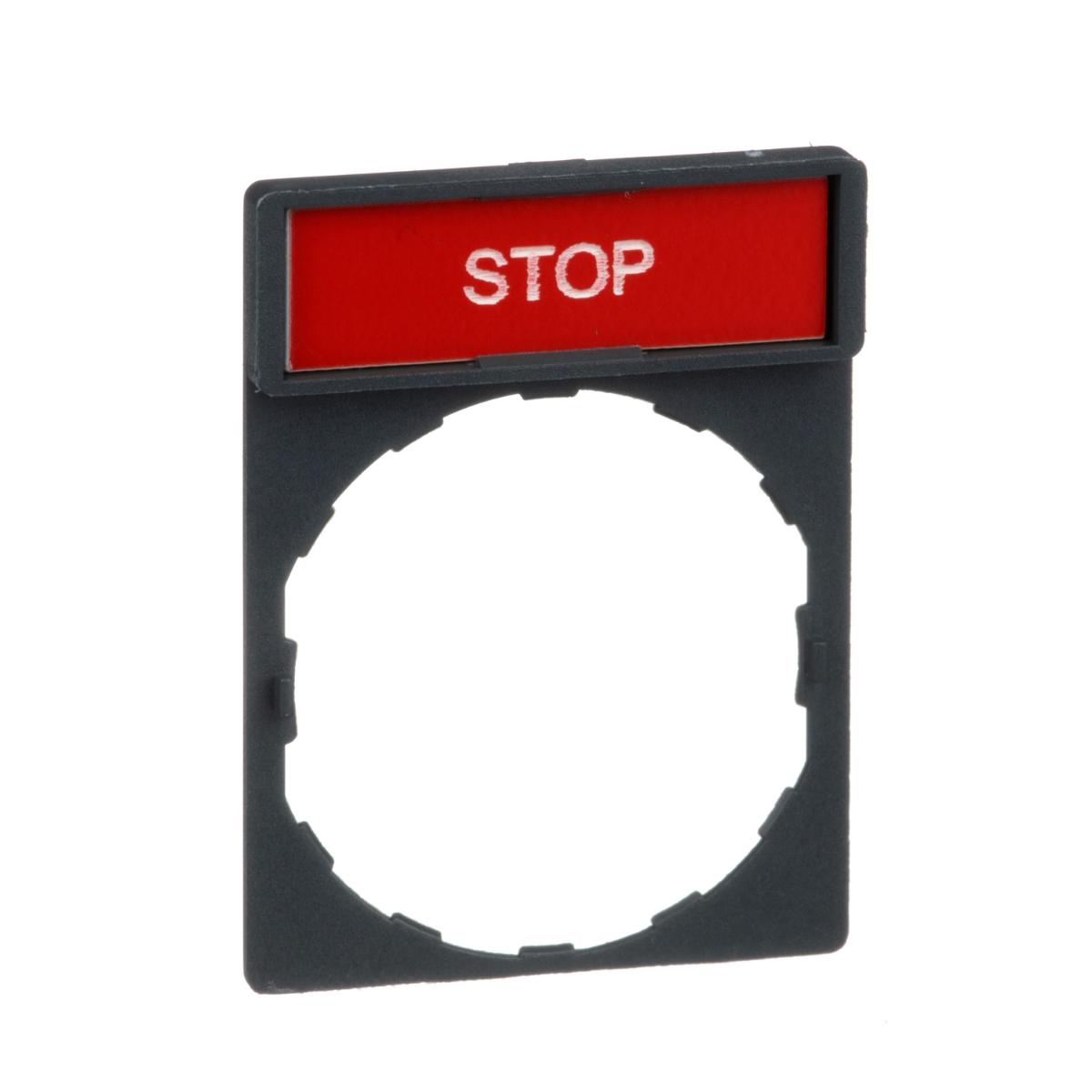 LEGEND PLATE STOP 30X40MM